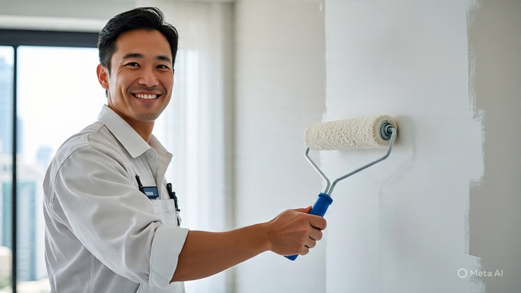 A professional painter providing high-quality residential painting services in Dubai.